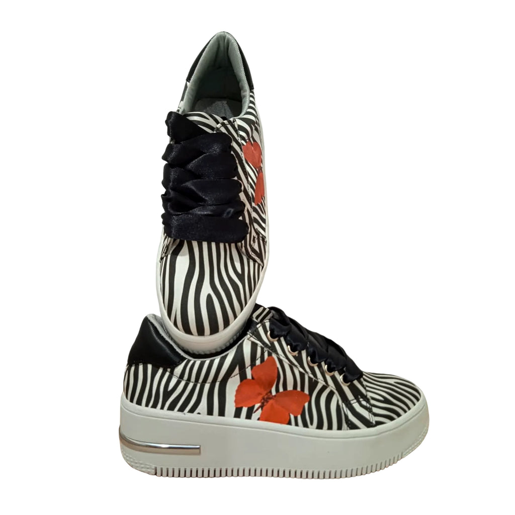Zapatilla Urban Fashion - Zebra Mariposa Roja