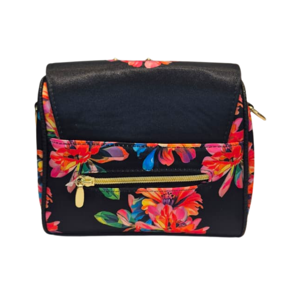 Bolso Mini Baúl - Frida Daisy Roja Decorado