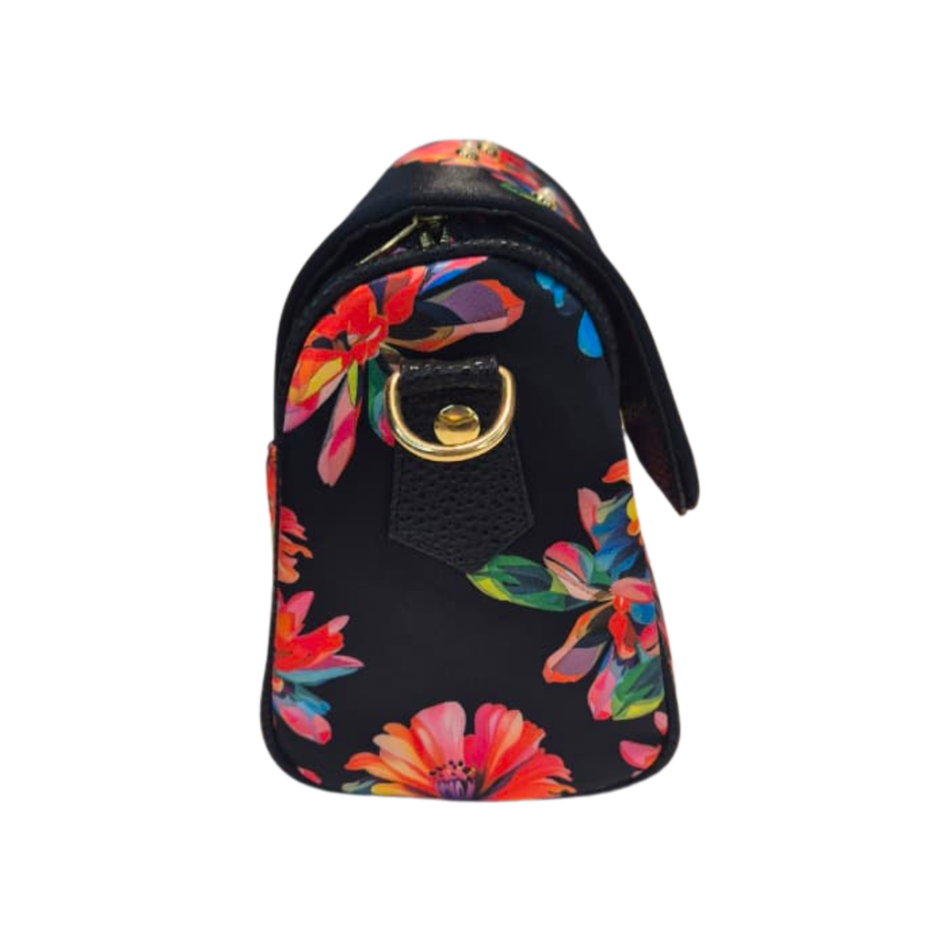 Bolso Mini Baúl - Frida Daisy Roja Decorado