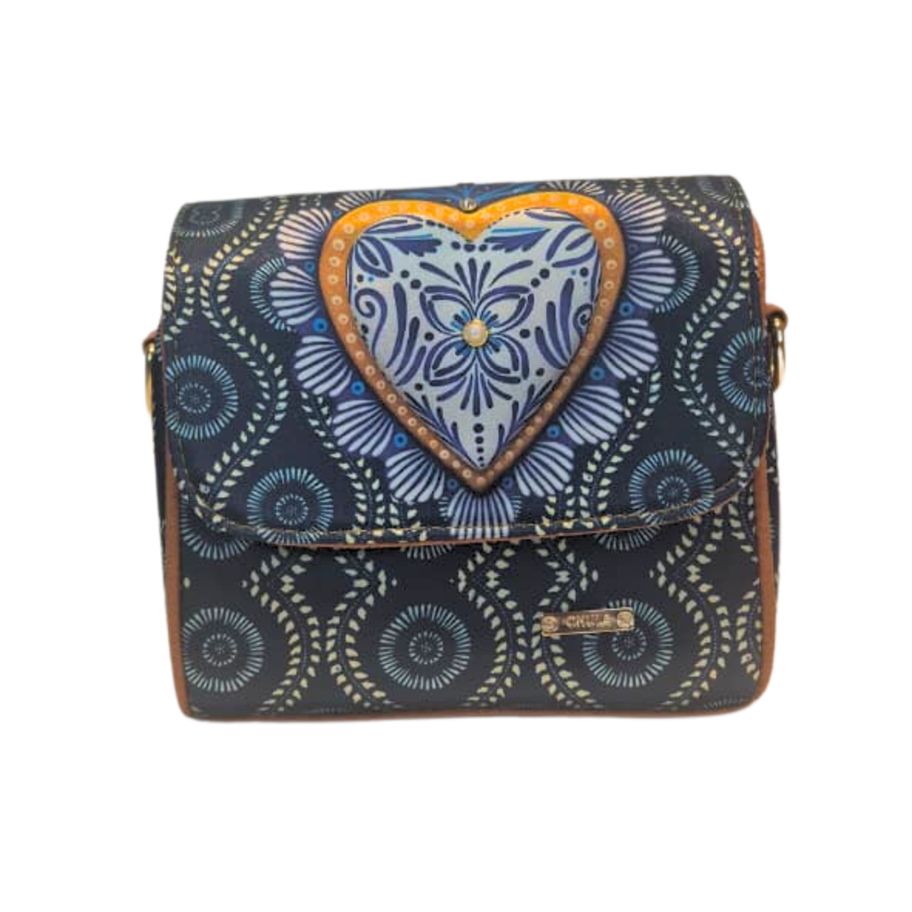 Bolso Mini Baúl - Corazón Talavera Decorado