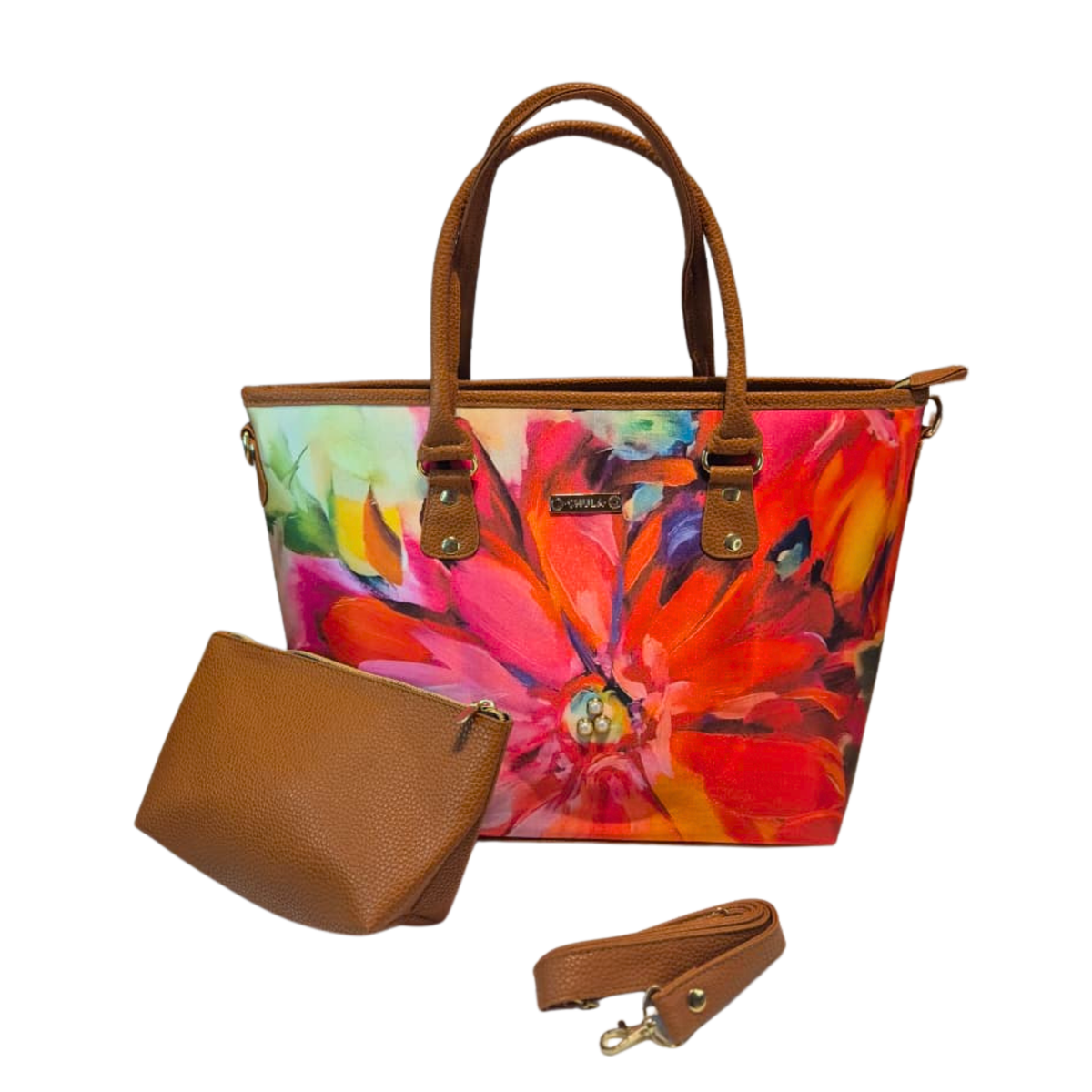 Bolso Tania - Flor Arcoiris Decorado