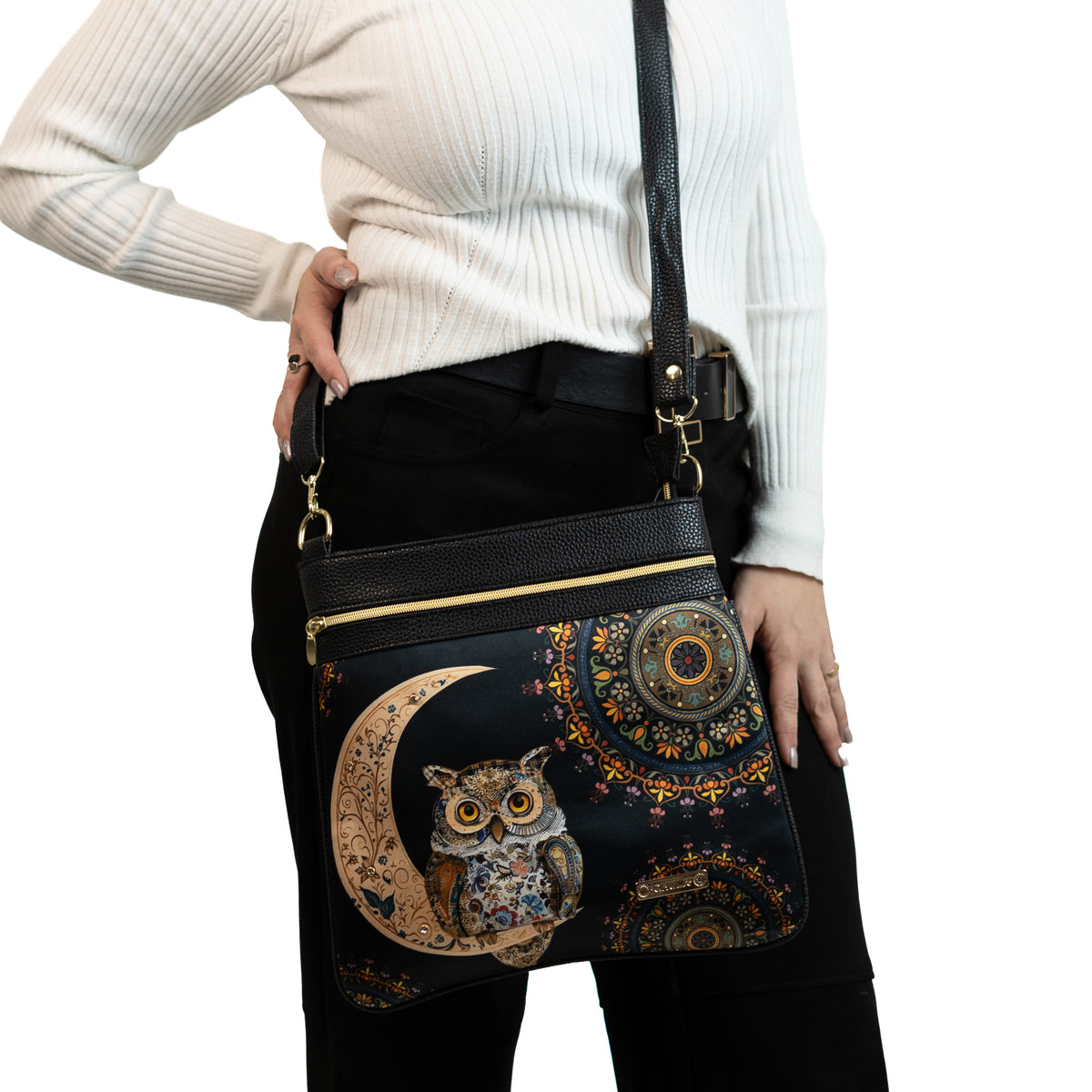 Bolso Lia - Búho de Noche Decorado