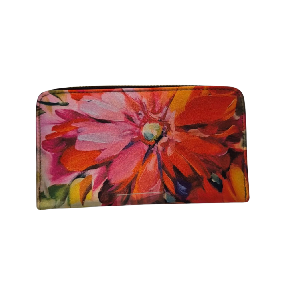 Billetera Maxi - Flor Arcoiris Decorado