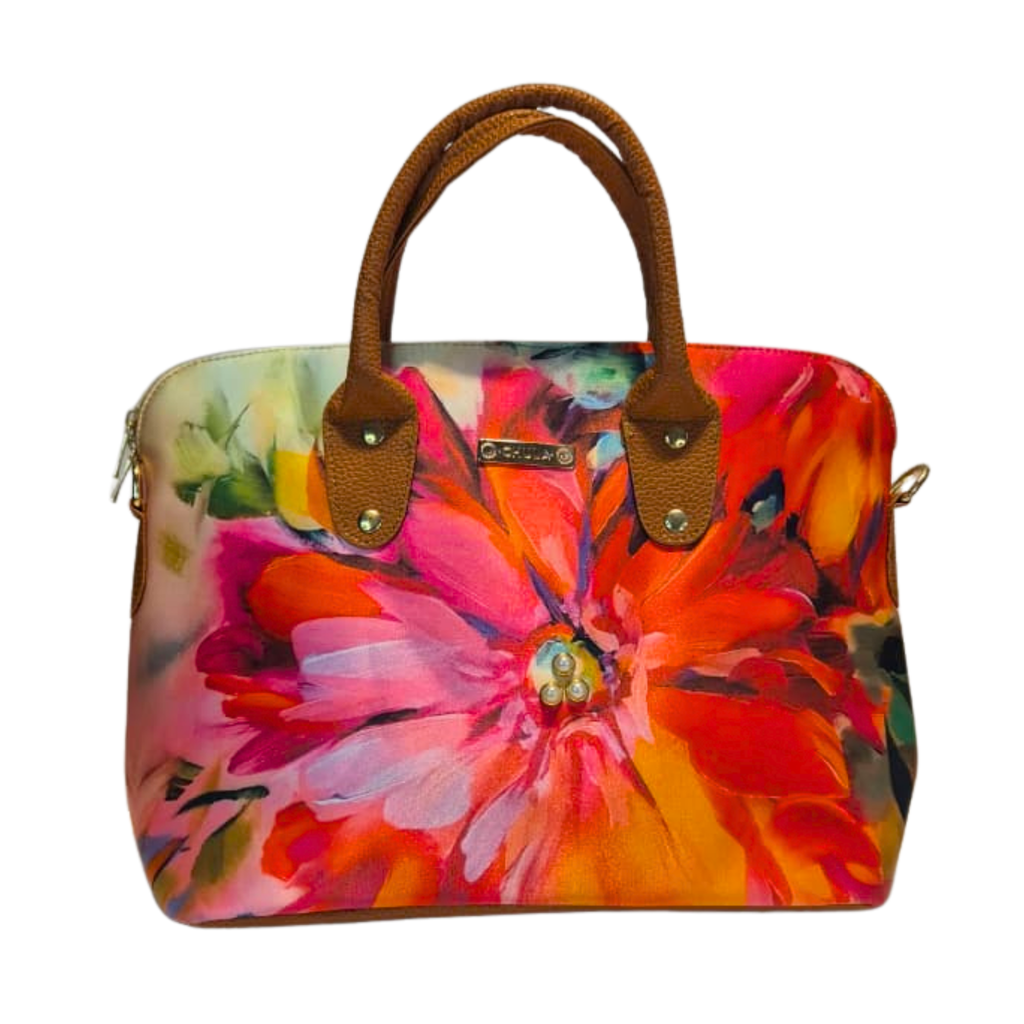 Bolso Lucia - Flor Arcoirís Decorado