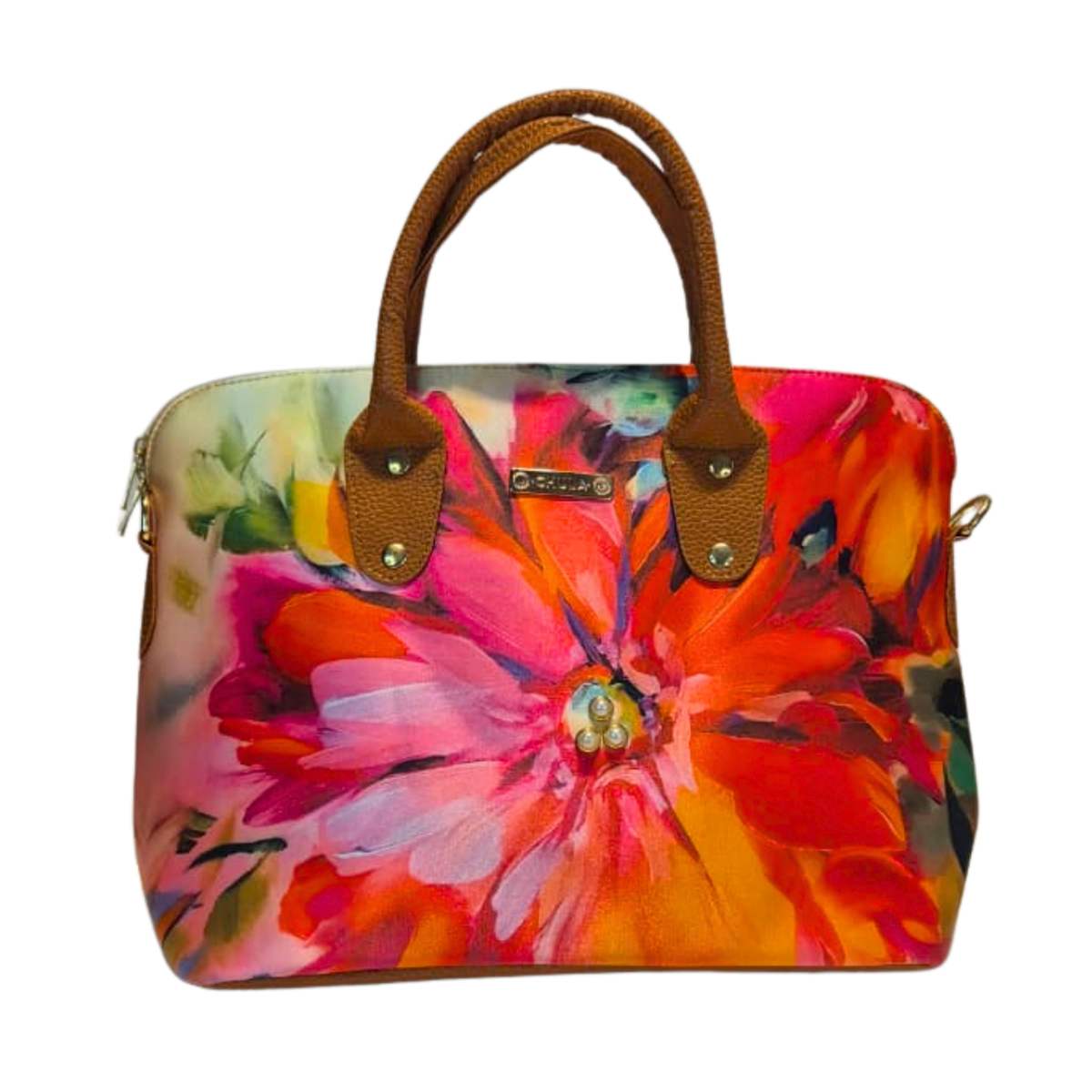 Bolso Lucia - Flor Arcoirís Decorado