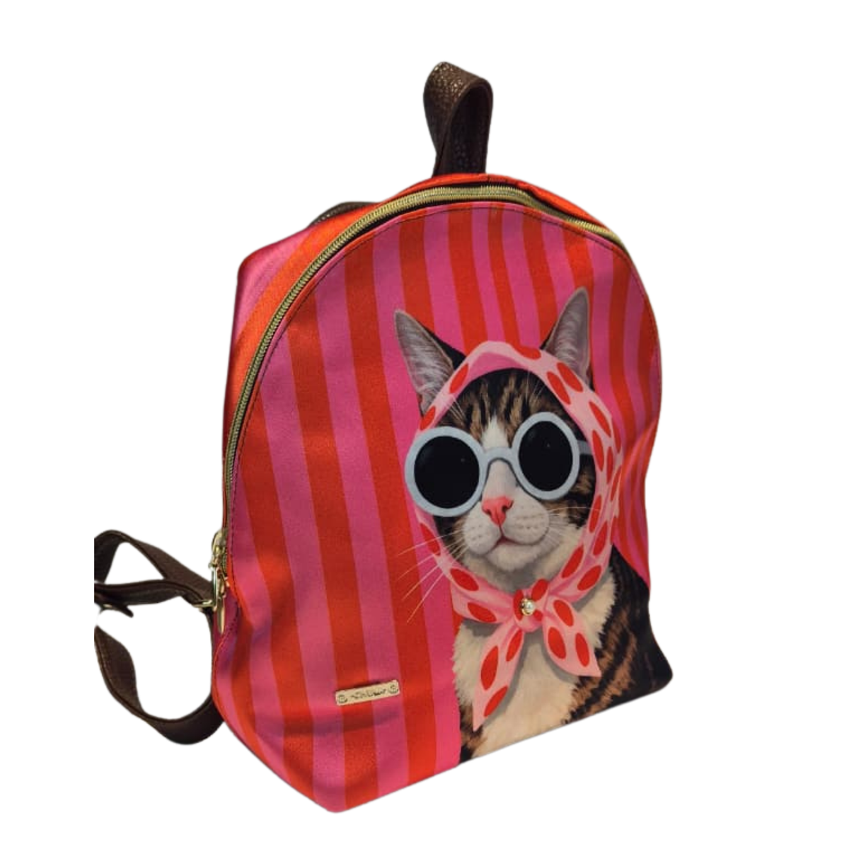 Mochila Mini - Gato Glamuroso Decorado