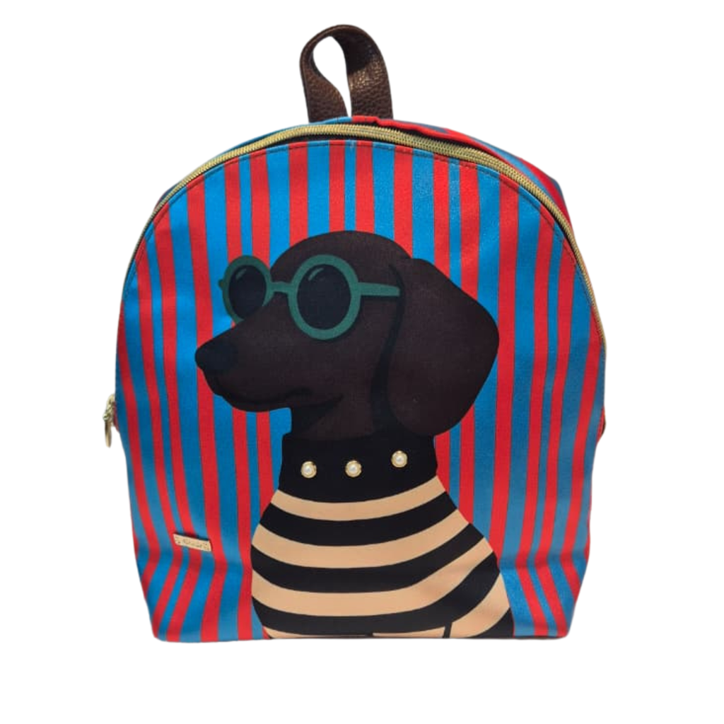 Mochila Mini - Perro Elegante Decorado