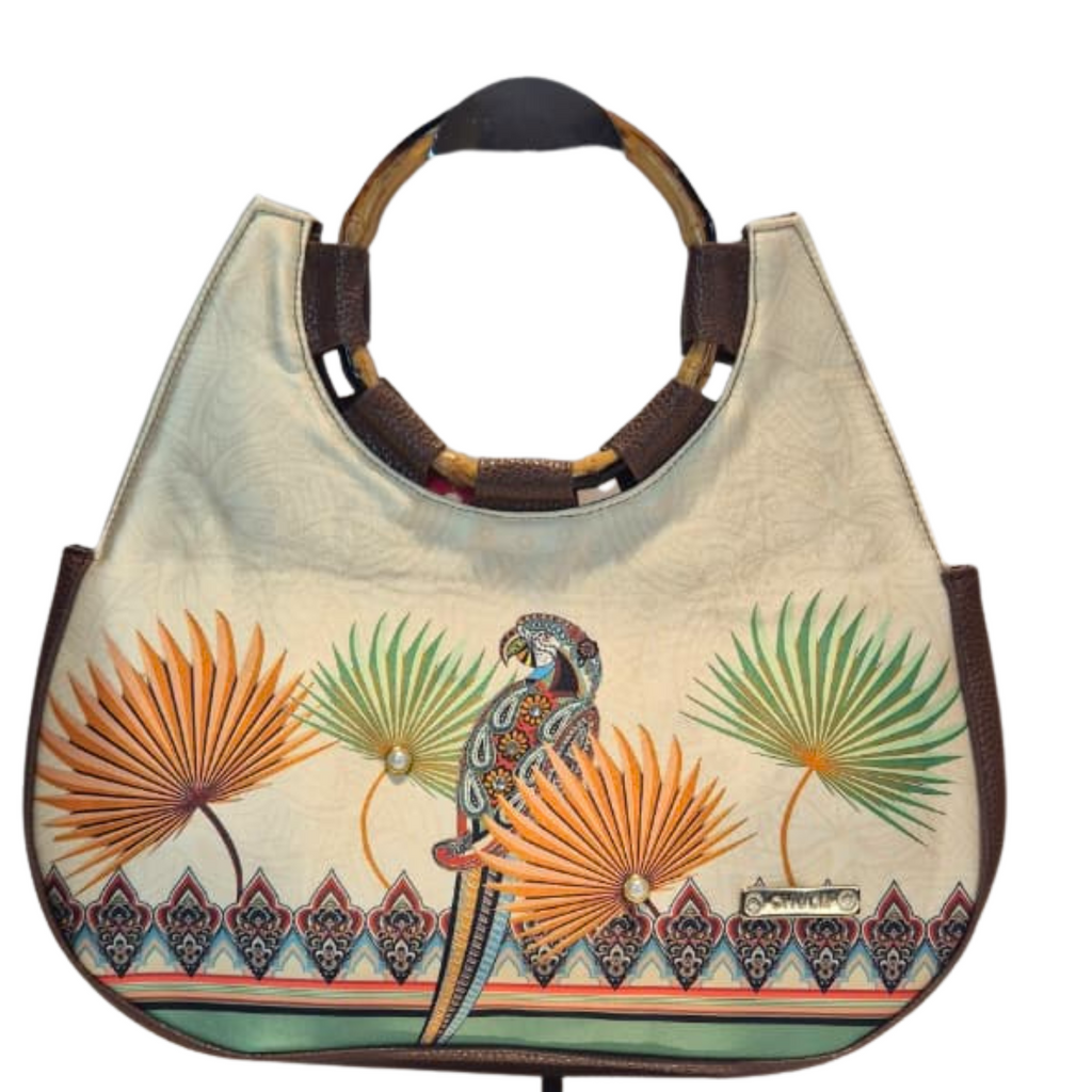 Bolso Natalia - Cotorro Celestial Decorado