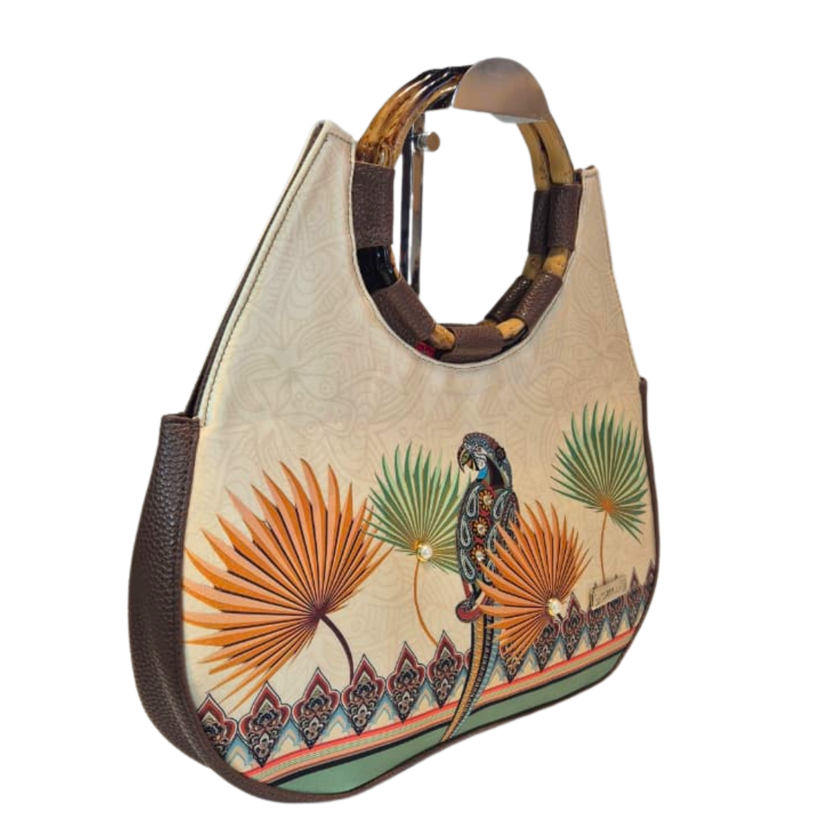 Bolso Natalia - Cotorro Celestial Decorado