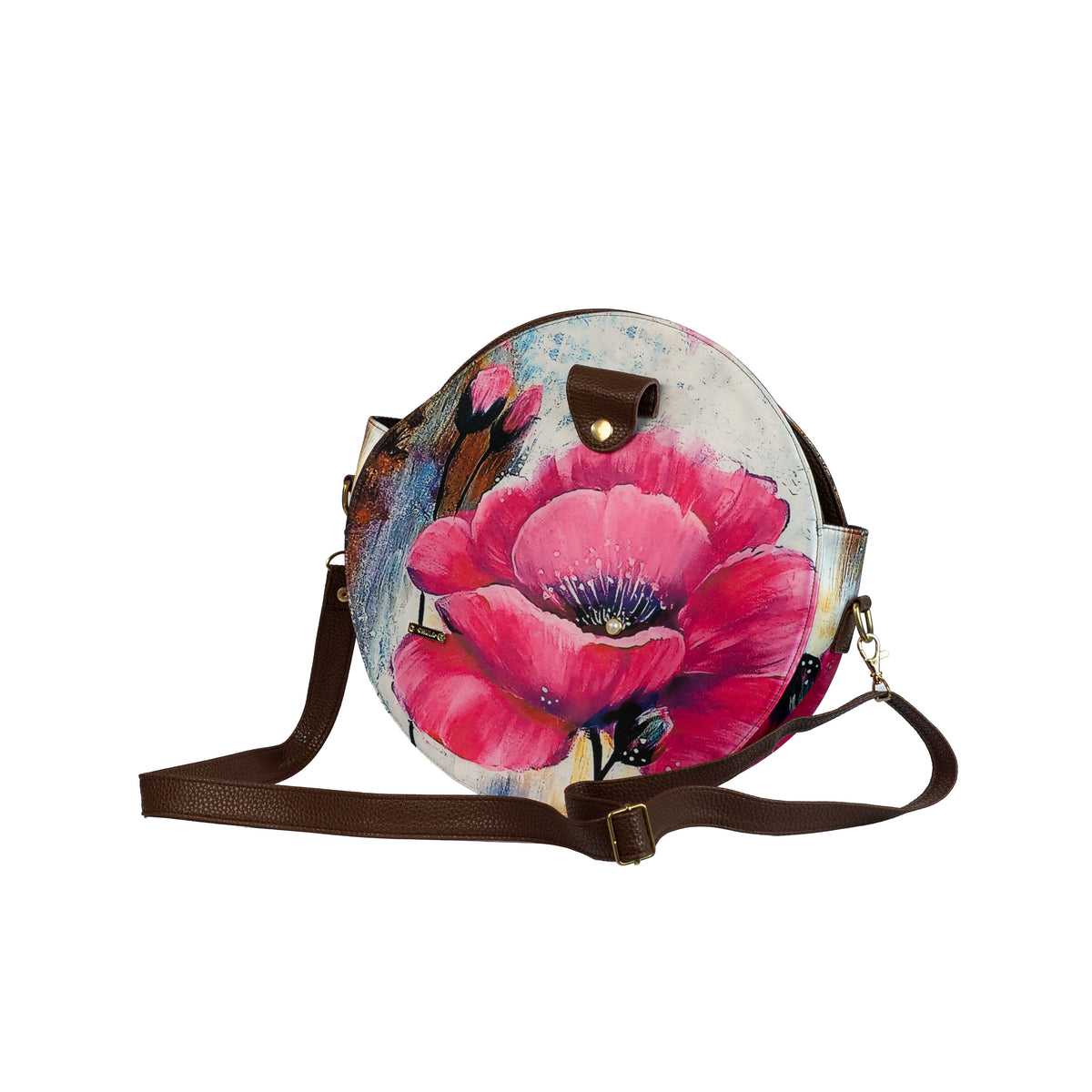 Bolso Anabel - Flores Rosa Decorado