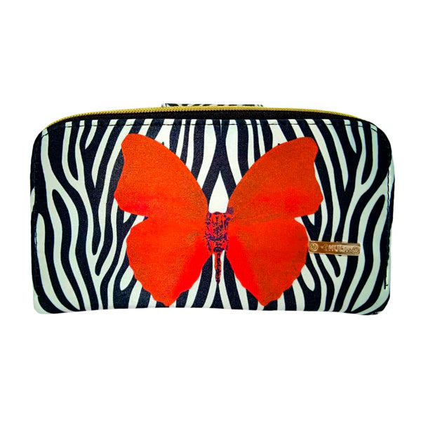 Billetera Colette - Zebra Mariposa Roja