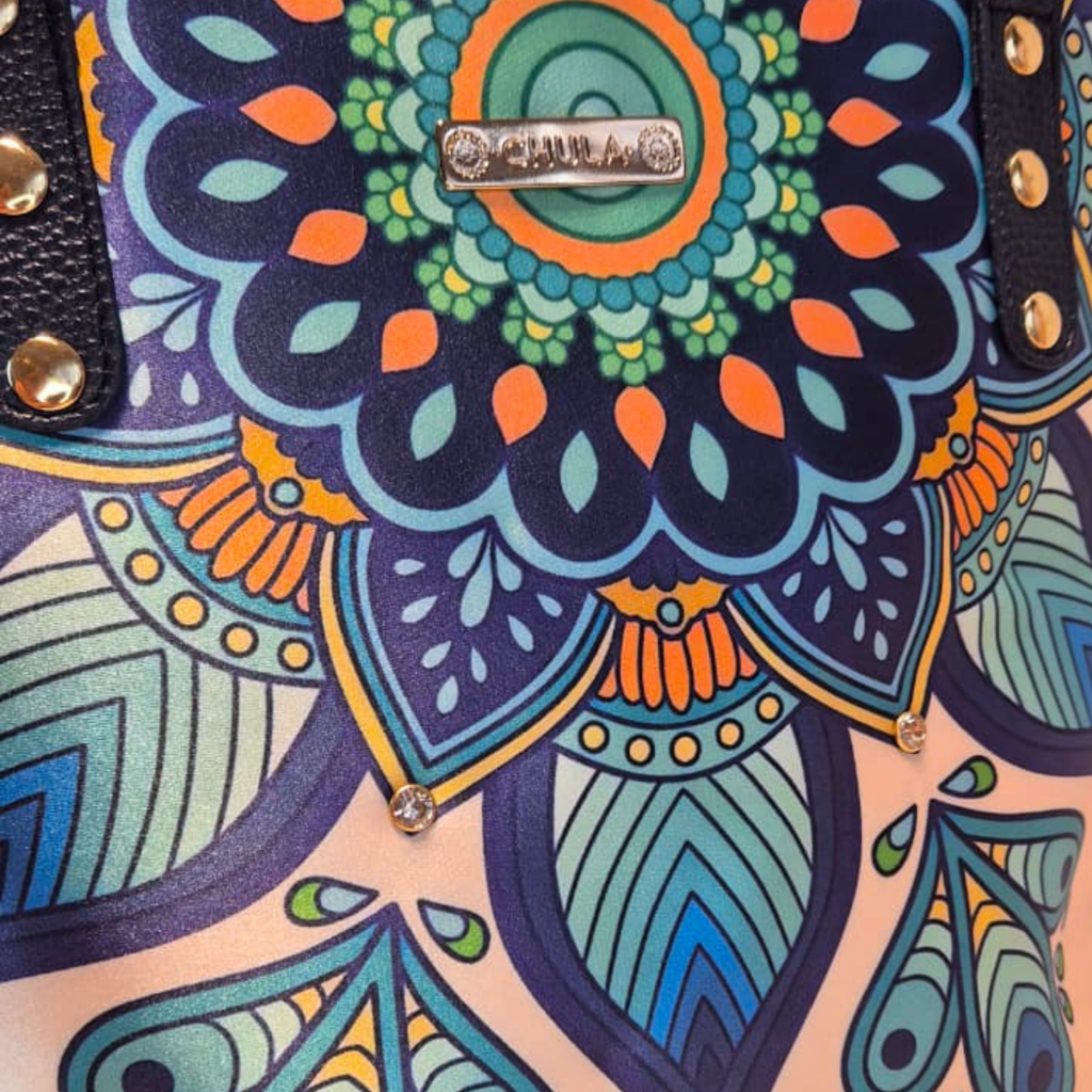Bolso Karen - Mandala Azul Real Decorado