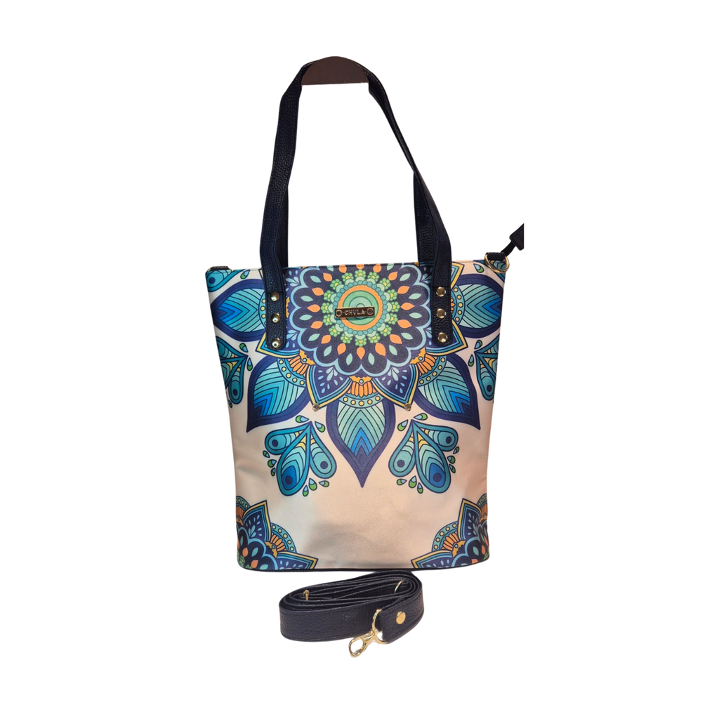 Bolso Karen - Mandala Azul Real Decorado