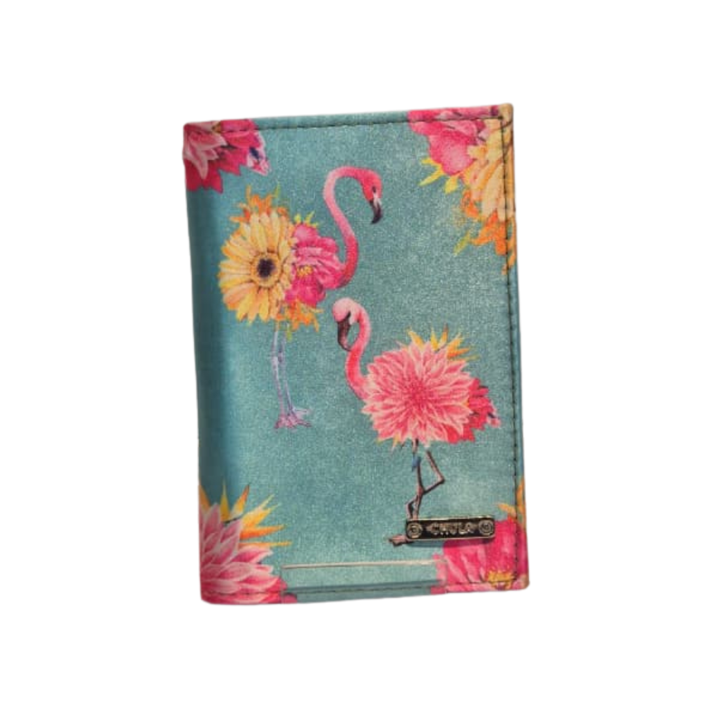 Porta Pasaporte - Flamingo Elegante Decorado