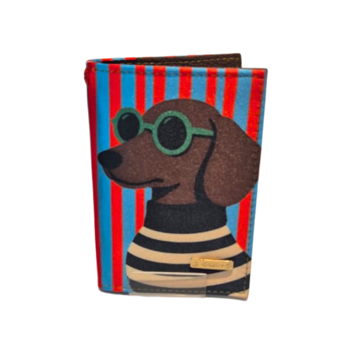 Porta Pasaporte - Perro Elegante Decorado
