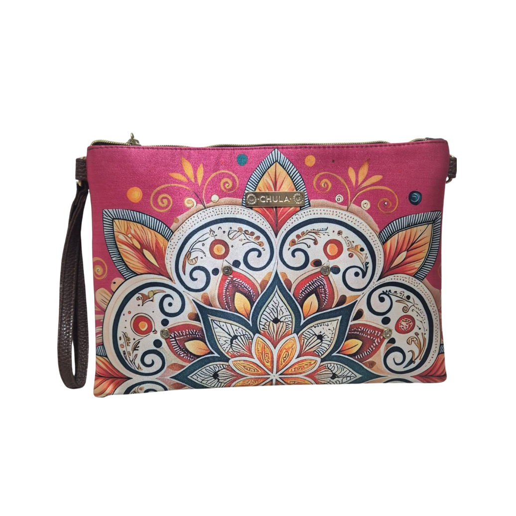 Sobre Clutch - Flor Fucsia