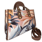 Bolso Canasta - Hojas Crema