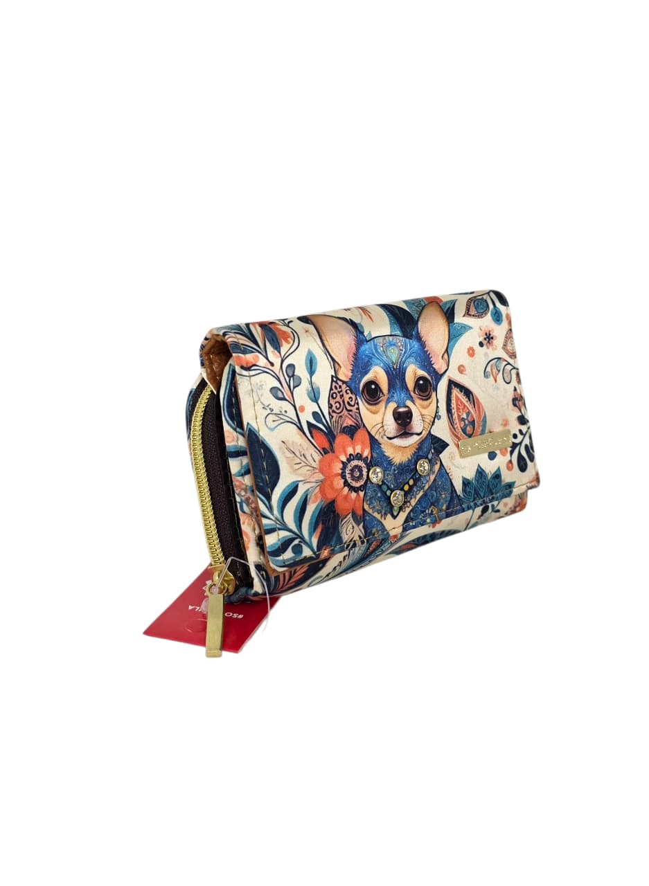 Billetera Dalia - Perrito Mandala Flores