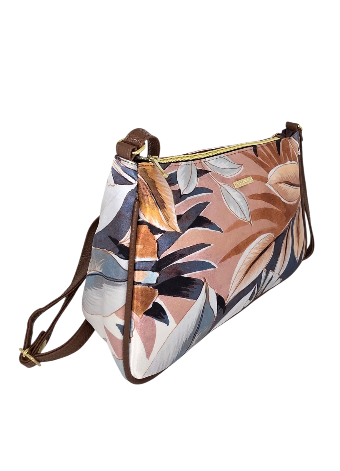 Bandolera Iliana - Hojas Crema