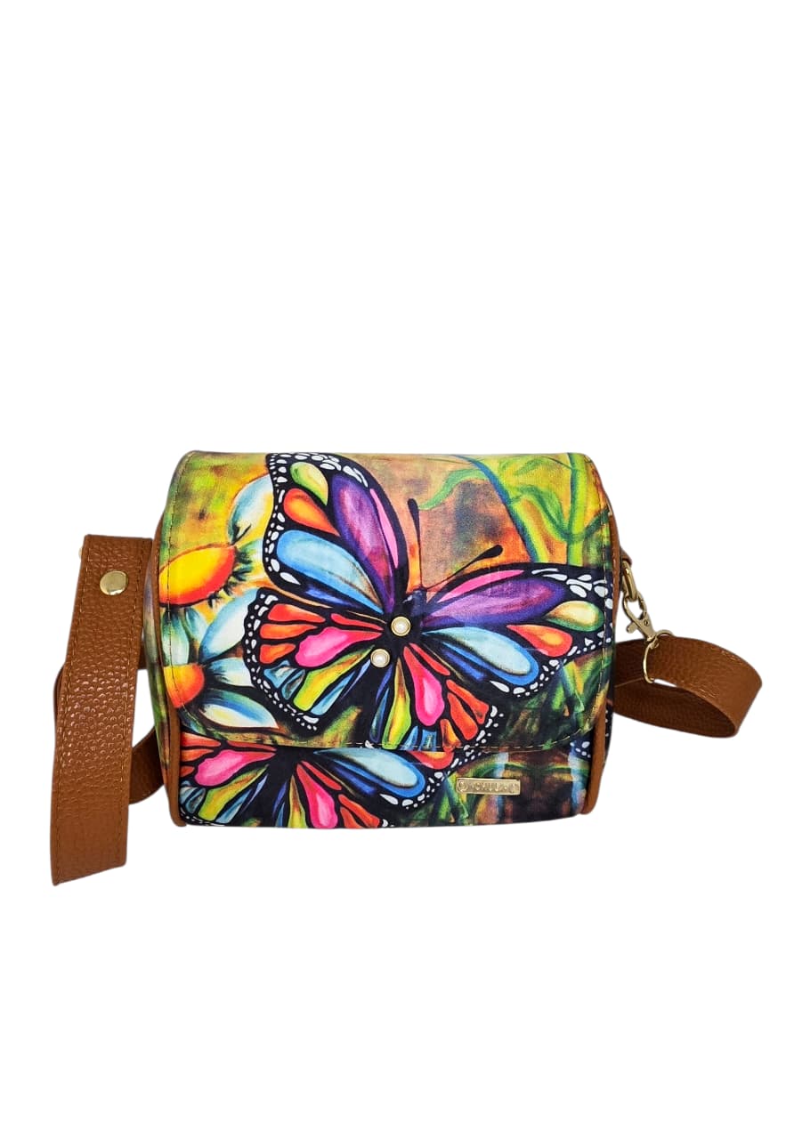 Bolso Mini Baúl - Mariposa Acuarela